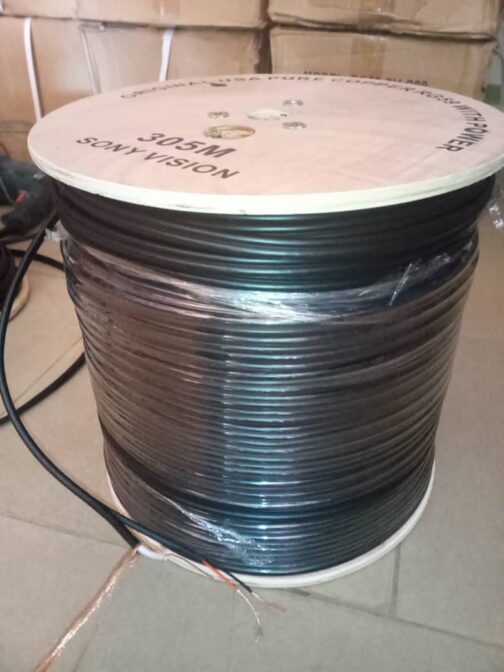 305 meters CCTV copper power with data cable